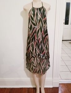 RARE designer silk T-back dress NWT